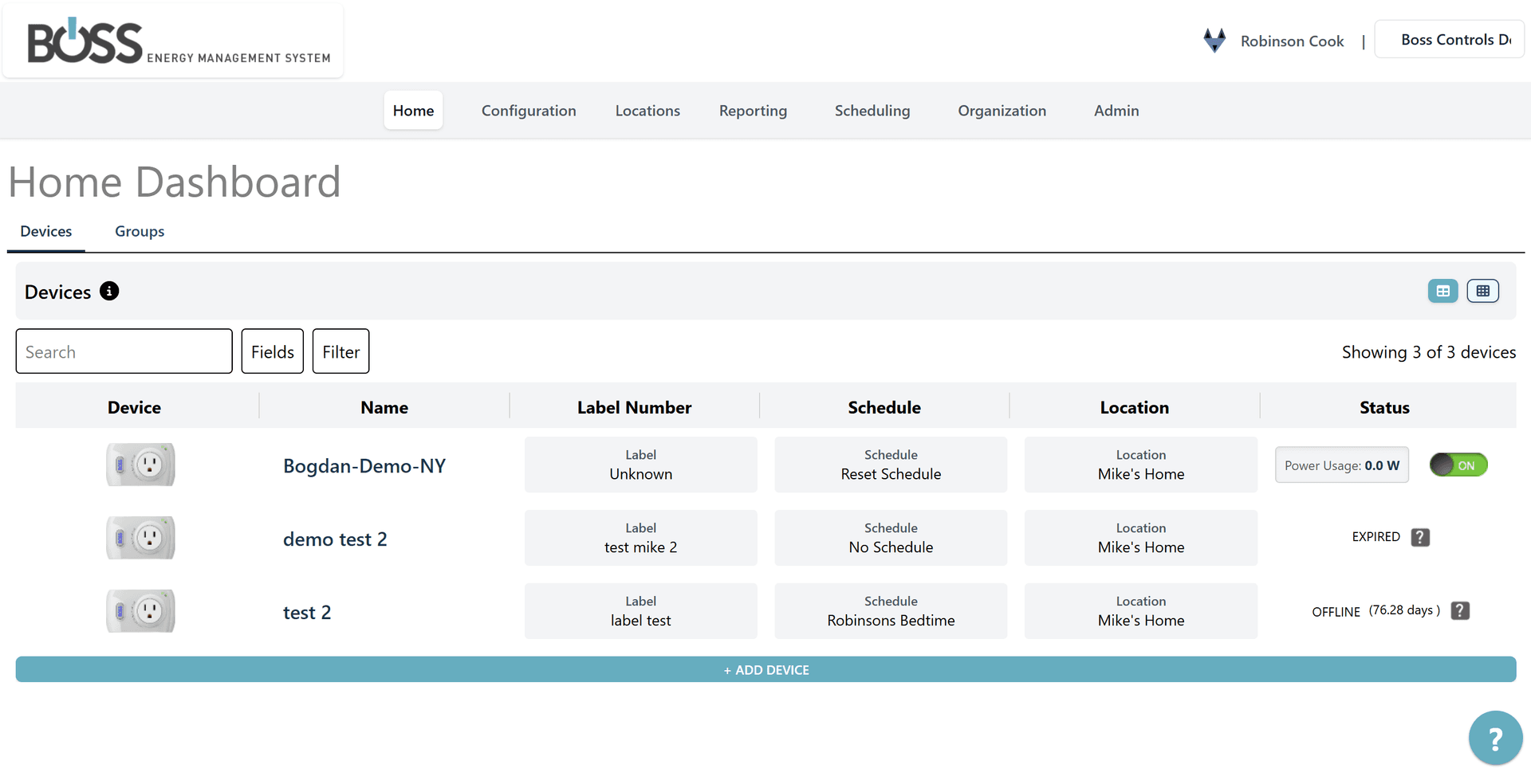 Boss Controls app screenshot
